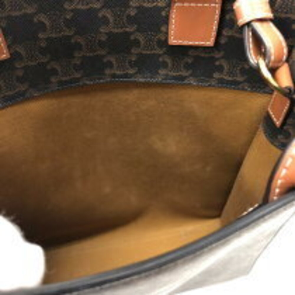 Celine Vertical Cabas Tan Triomphe Canvas Tote Bag - Picture 6 of 10
